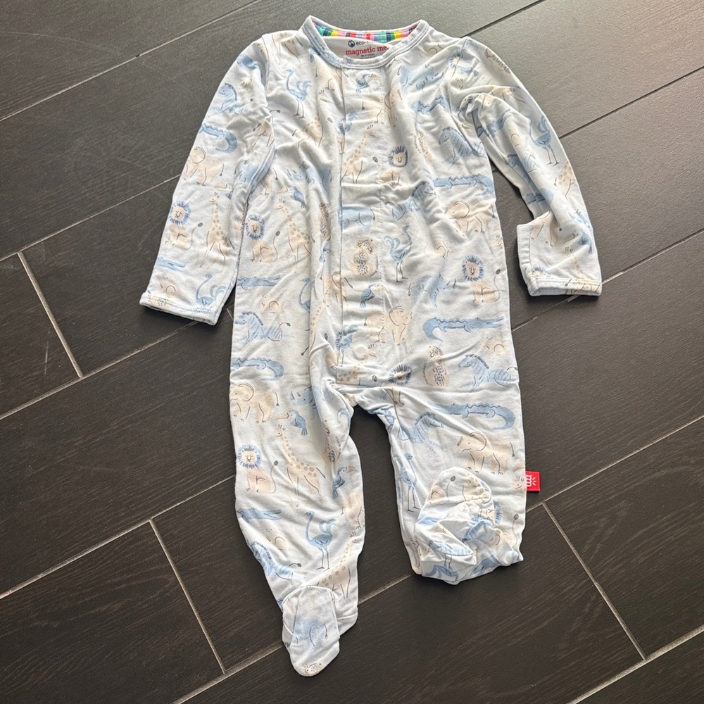 Magnetic Me Light Blue Dinosaur Footie